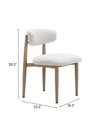 White Padded Outdoor Dining Chair | OROA Modern Bege | Oroa.com