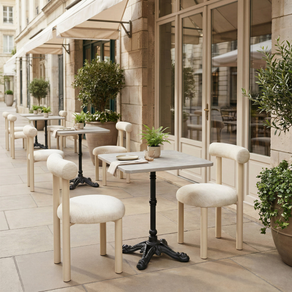   Modern Beige Outdoor Dining Chair | Oroa.com