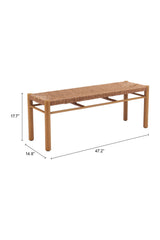 Rattan Look Outdoor Bench | OROA Modern Iska | Oroa.com