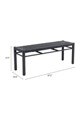 Rattan Look Outdoor Bench | OROA Modern Iska | Oroa.com