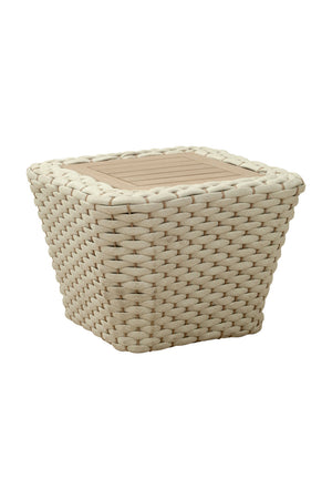 White Woven Square Outdoor Coffee Table | OROA Modern Antul | Oroa.com