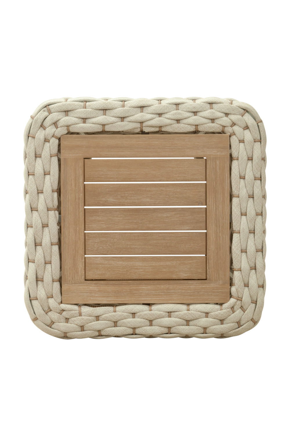 White Woven Square Outdoor Coffee Table | OROA Modern Antul | Oroa.com