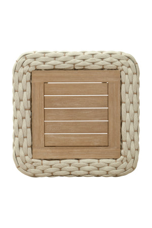 White Woven Square Outdoor Coffee Table | OROA Modern Antul | Oroa.com