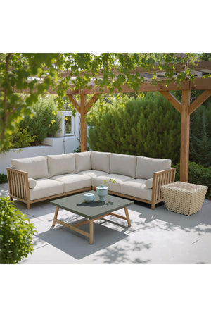 White Woven Square Outdoor Coffee Table | OROA Modern Antul | Oroa.com