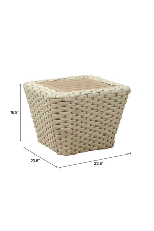 White Woven Square Outdoor Coffee Table | OROA Modern Antul | Oroa.com