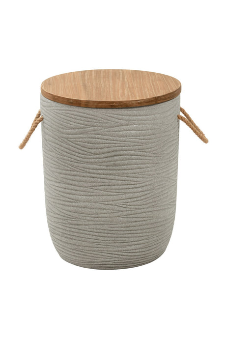 Gray Terrazzo Outdoor Side Table | OROA Modern Biban | Oroa.com