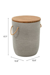 Gray Terrazzo Outdoor Side Table | OROA Modern Biban | Oroa.com