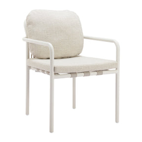Beige Upholstered Outdoor Dining Chairs (2) | OROA Modern Aite | Oroa.com