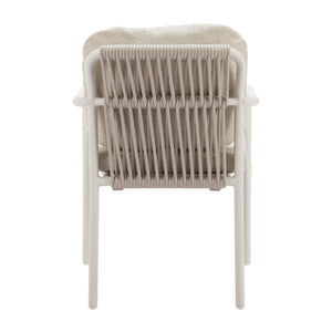   Beige Upholstered Outdoor Dining Chairs (2) | Oroa.com