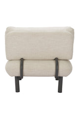 Beige Olefin Outdoor Accent Chair | OROA Modern Aperto | Oroa.com