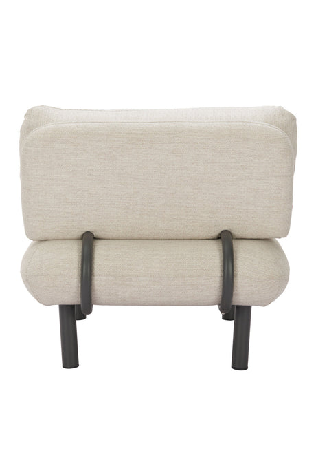 Beige Olefin Outdoor Accent Chair | OROA Modern Aperto | Oroa.com
