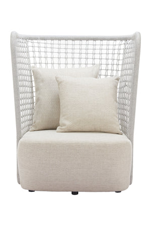 Weaved Back Outdoor Accent Chair | OROA Modern Hudu | Oroa.com