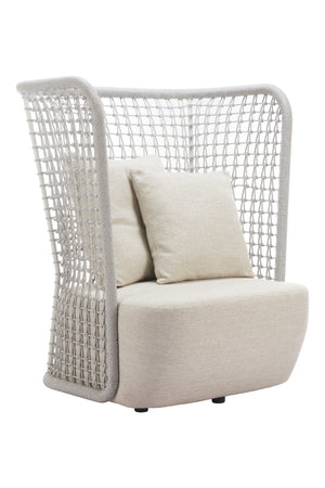 Weaved Back Outdoor Accent Chair | OROA Modern Hudu | Oroa.com