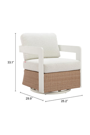 Brown Base Outdoor Swivel Chair | OROA Modern Gelo | Oroa.com