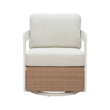 Brown Base Outdoor Swivel Chair | OROA Modern Gelo