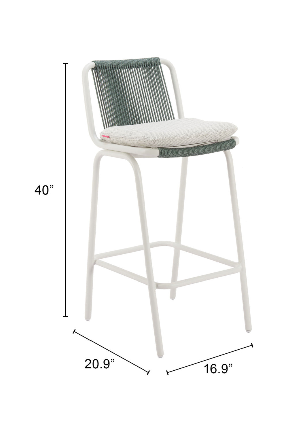 Green Outdoor Bar Stool Set (2) | OROA Modern Luft | Oroa.com