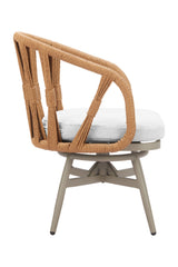 Rattan Weave Swivel Outdoor Dining Chair | OROA Modern Safal | Oroa.com