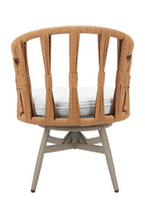 Rattan Weave Swivel Outdoor Dining Chair | OROA Modern Safal | Oroa.com