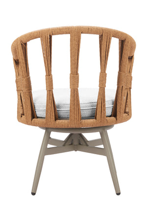 Rattan Weave Swivel Outdoor Dining Chair | OROA Modern Safal | Oroa.com