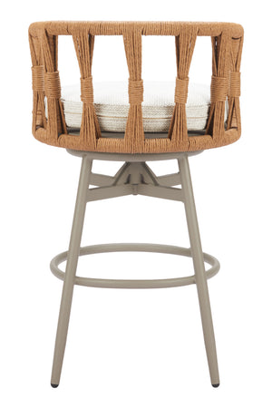 Rattan Weave Swivel Bar Stool | OROA Modern Safal