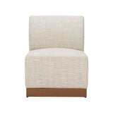 Beige Outdoor Armless Chair | OROA Modern Christy