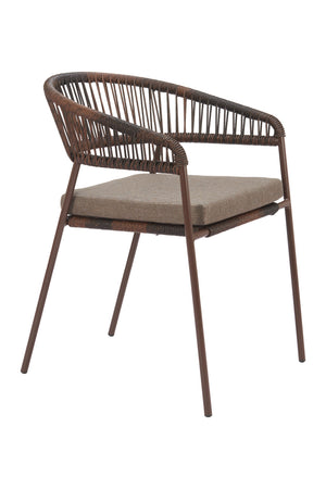 Brown Rattan Outdoor Dining Chairs (2) | OROA Modern Skye | Oroa.com