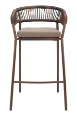 Brown Rattan Outdoor Bar Stools (2) | OROA Modern Skye | Oroa.com