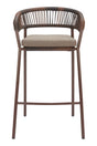 Brown Rattan Outdoor Bar Stools (2) | OROA Modern Skye | Oroa.com