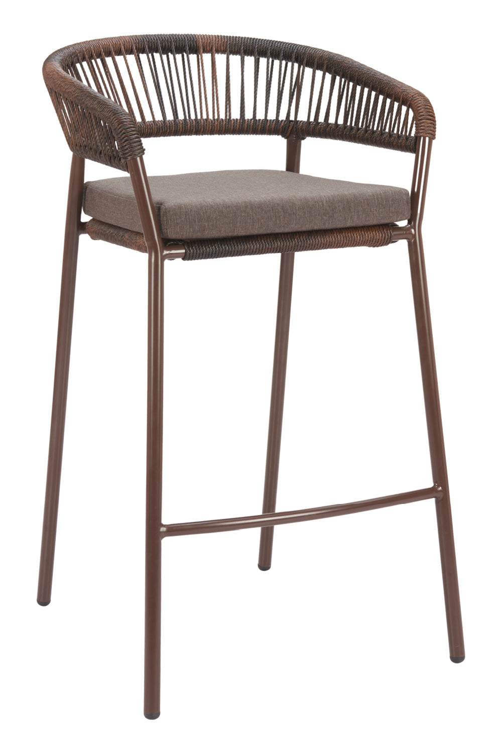 Brown Rattan Outdoor Bar Stools (2) | OROA Modern Skye | Oroa.com