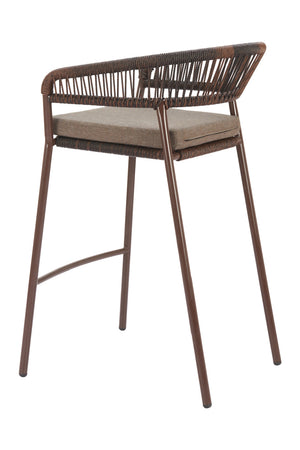 Brown Rattan Outdoor Bar Stools (2) | OROA Modern Skye | Oroa.com