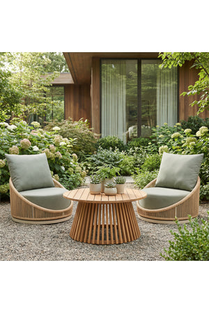 Rattan Weave Outdoor Swivel Chair | OROA Modern Cabana | Oroa.com