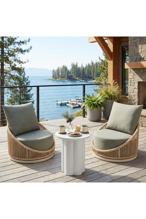Rattan Weave Outdoor Swivel Chair | OROA Modern Cabana | Oroa.com