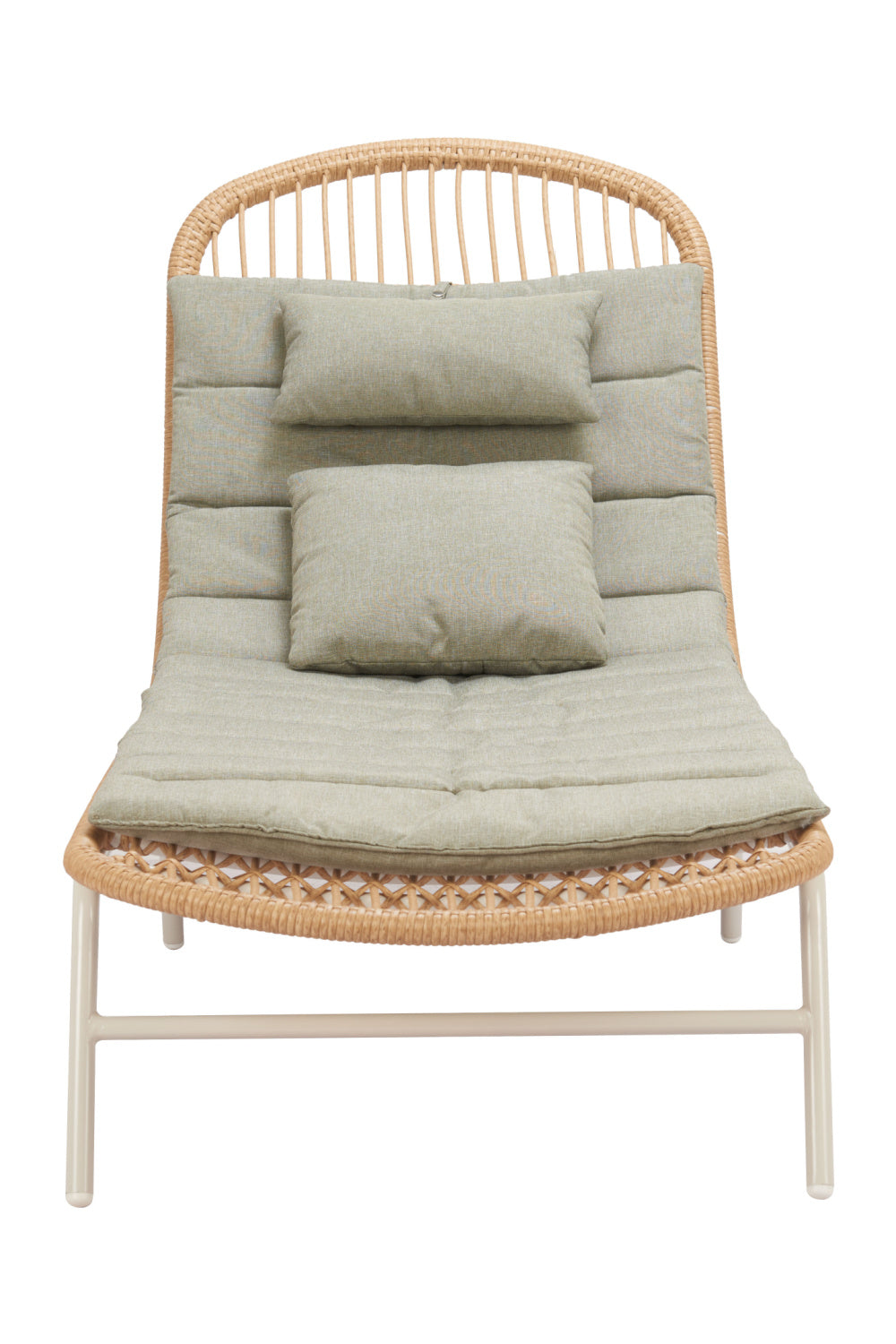 Padded Rattan Weave Outdoor Chaise | OROA Modern Skim | Oroa.com