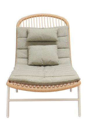 Padded Rattan Weave Outdoor Chaise | OROA Modern Skim | Oroa.com