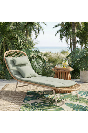 Padded Rattan Weave Outdoor Chaise | OROA Modern Skim | Oroa.com