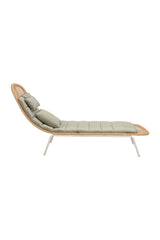 Padded Rattan Weave Outdoor Chaise | OROA Modern Skim | Oroa.com
