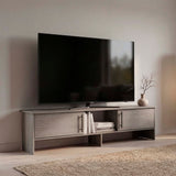 Gray Wash Low Profile Media Console – OROA, view 3