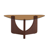 Irregular Smoked Glass Coffee Table