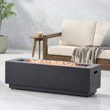 Modern Dark Grey - Outdoor Iron Propane Fire Pit