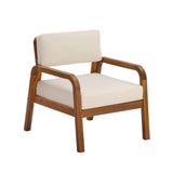 Outdoor Acacia Wood Armchair with Weather-Resistant Cushions