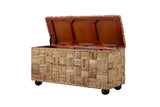 Natural Rattan Lift Top Storage Trunk – OROA, view 3