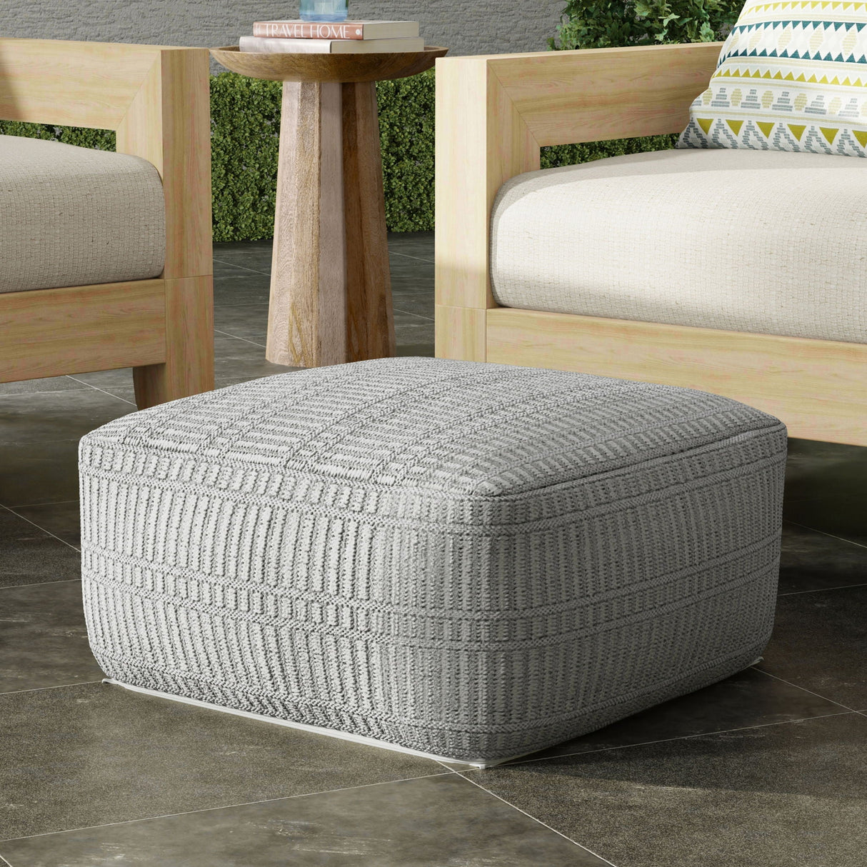 Safford - Square Outdoor/Indoor Pouf - OROA