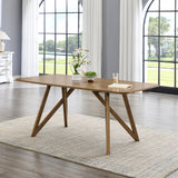 Rectangular Wood Tripod-Cross Leg Dining Table | Maison Naturelle