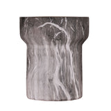 Round Geometric Outdoor/Indoor End Table - Marble