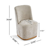 Indoor Upholstered Dining Chair (Set/2) with Sturdy Frame - Oatmeal