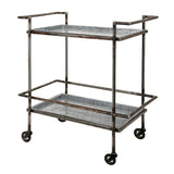 Industrial Gray Bar Cart - OROA
