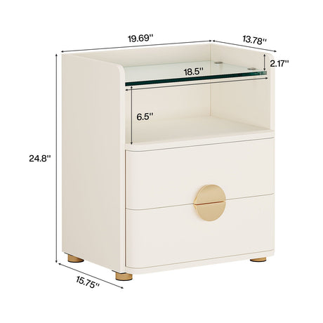 Beige Classic Nightstand - OROA