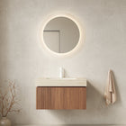 Contemporary Bathroom Vanity & Sink Travertine - OROA