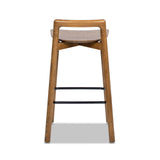 Minimalist Low Back Walnut Counter Stool - OROA