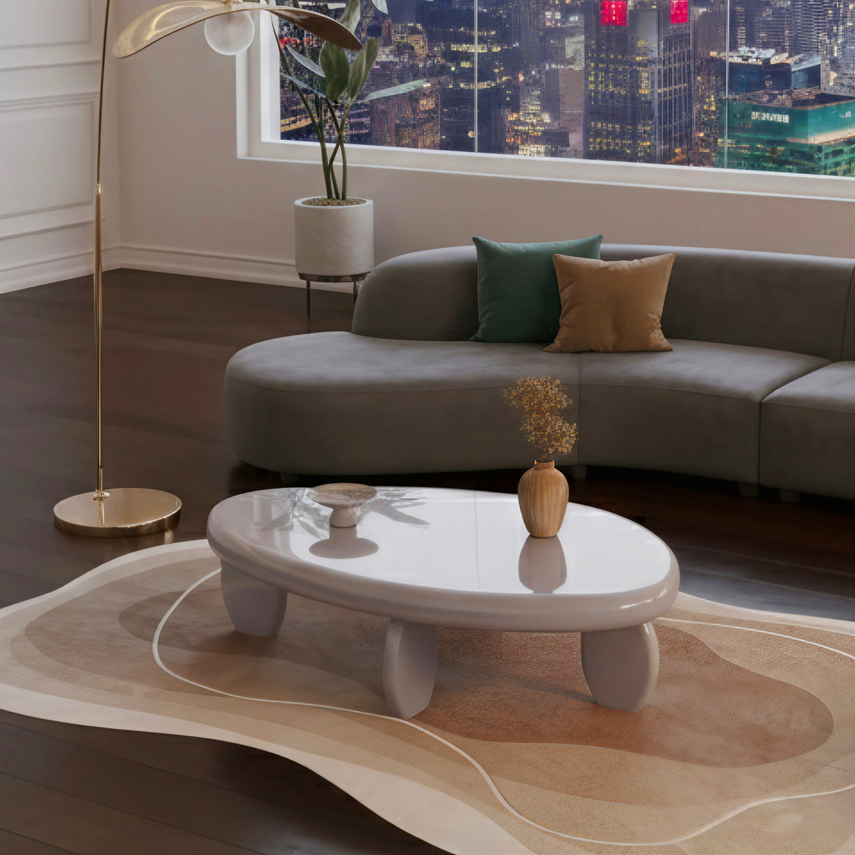 Cobblestone Coffee Table - White balance